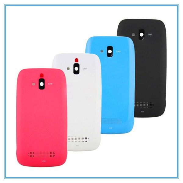 

cgjxsnew rear back battery door for nokia lumia 610 n610 replacement back cover housing white black red blue ing