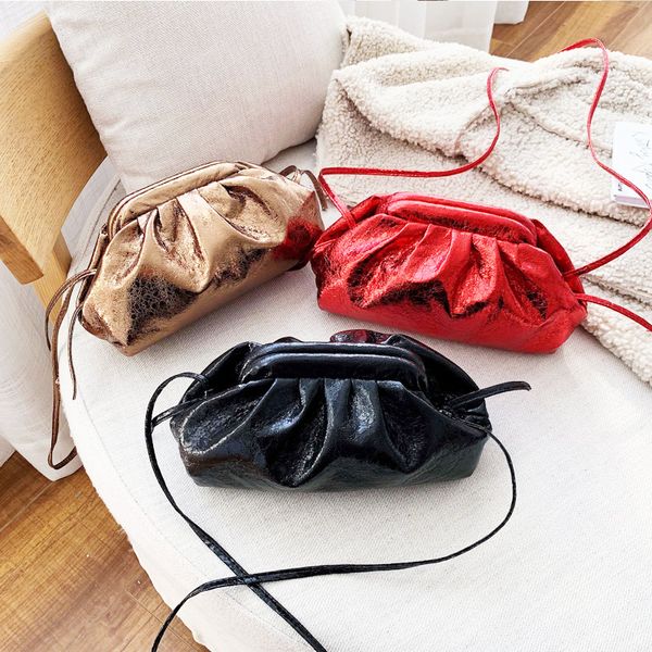 

retro handbag leather hobo bags for women 2020 new classic cloud purse retro day clutch bag small pillow bag small tote gold