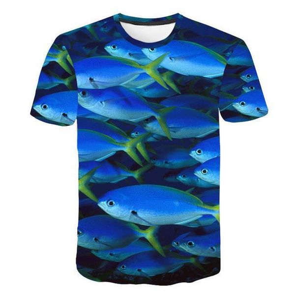 

new fish europe and america style beauty 3d trend elegant 3d print shirts horror comics graphic men clothing