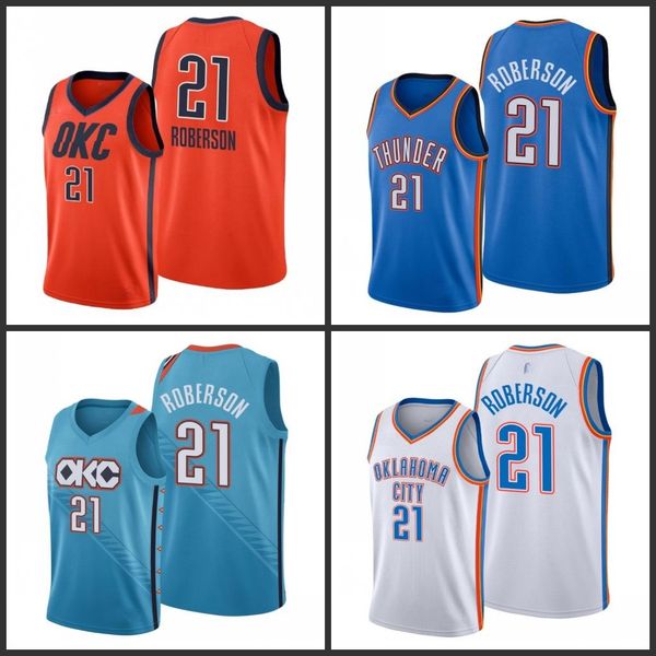

oklahoma city thunderandre roberson men city basketball jersey, Black