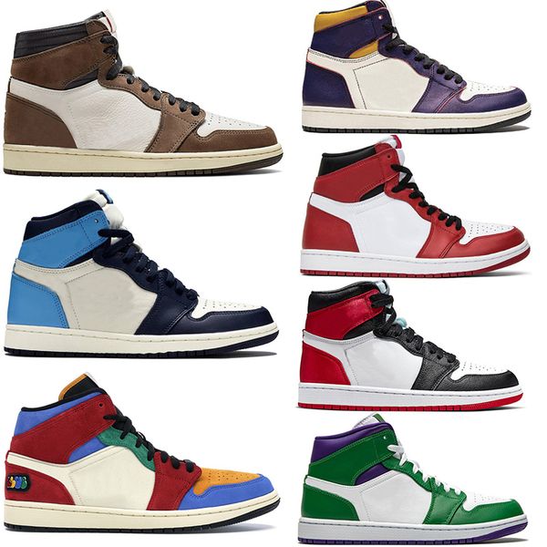 

1 high og bred toe banned game royal outdoor basketball shoes men 1s shattered backboard shadow sneakers size 13, White;red