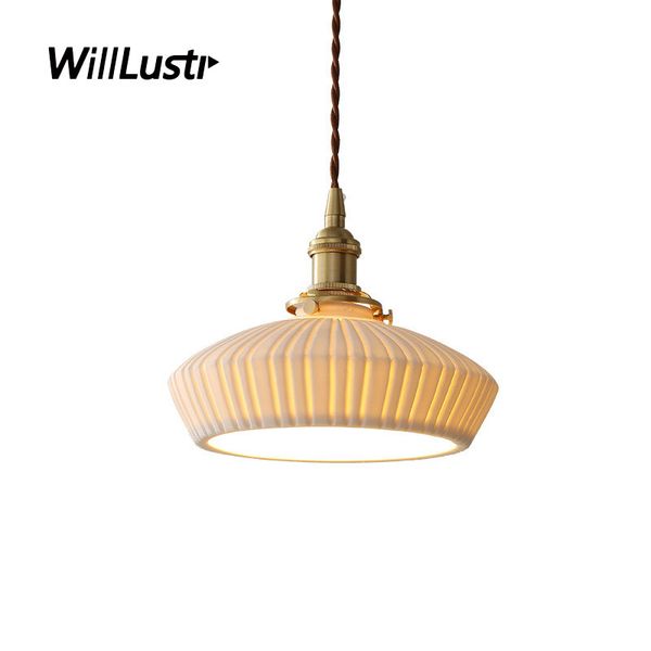 

современный белый керамический кулон лампа brass light hotel ресторан бар кафе гостиная спальня крыльцо творческий фарфор висячие освещение