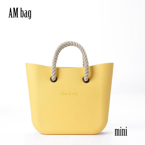 

ambag obag o bag style waterproof mini with black white insert lining inner pocket short rope handle diy handbag