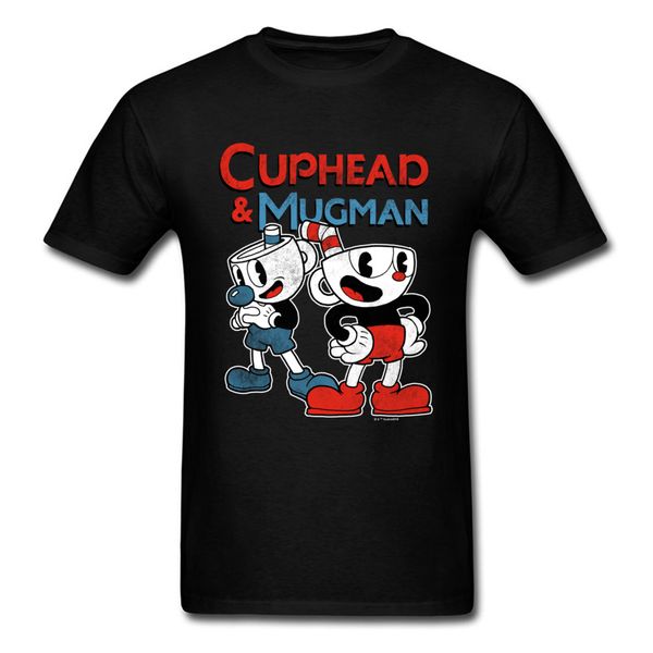 

cuphead gaming man t-shirt o-neck short sleeve 100% cotton tees printed shirt clothes streetwear