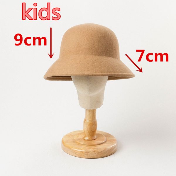 

01910-hh9004 wool winter solid kids 50cm head size children sun cap leisure hat, Blue;gray