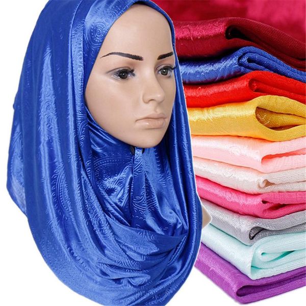 

new ladies muslim scarves casual scarf women solid islamic muslim middle east solid scarf wrap headwear y625, Blue;gray