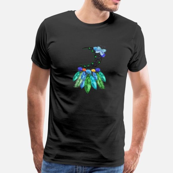 

butterfly dream catcher blue orange flower feather t shirt men create tee shirt o-neck male loose new fashion spring autumn cool shirt