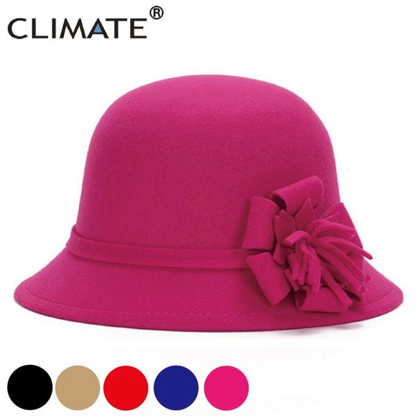 

climate women flower gambler hat wife rose hats for woman warm nice fedora cap hat fashion polyester woolen cap fedora women, Blue;gray