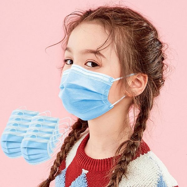 

disposable face masks kid mask with elastic ear loop 3 ply breathable and comfortable for blocking dust air pollution protection ship