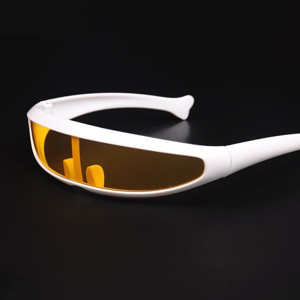 

2020 wholesale x-men personalized sunglasses laser laser glasses space robot conjoined mercury lens sunglasses, White;black