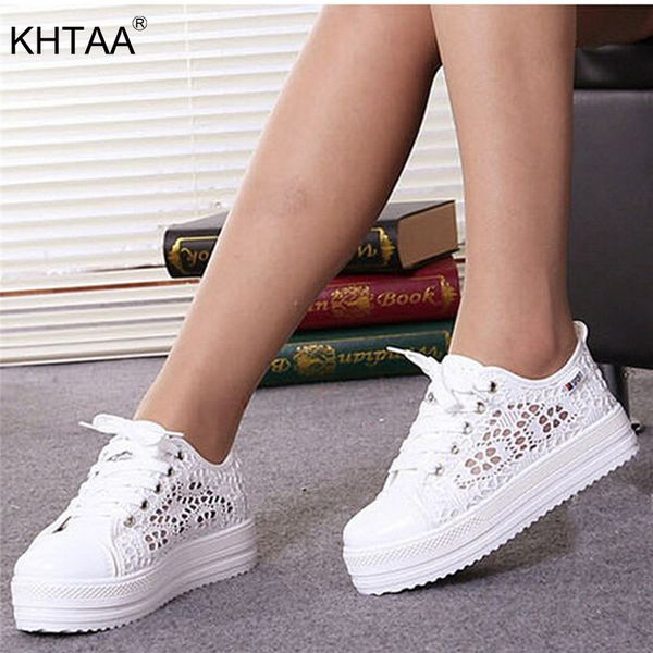 

women mesh casual shoes flat lace-up ladies vulcanzie shoes canvas hollow lace breathable platform shoes outdoor walking woman y200801, Black