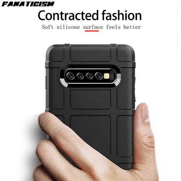 

rugged shield tpu silicone phone cover for galaxy s10 s10e 5g s10 armor case for samsung s10 plus case coques capa