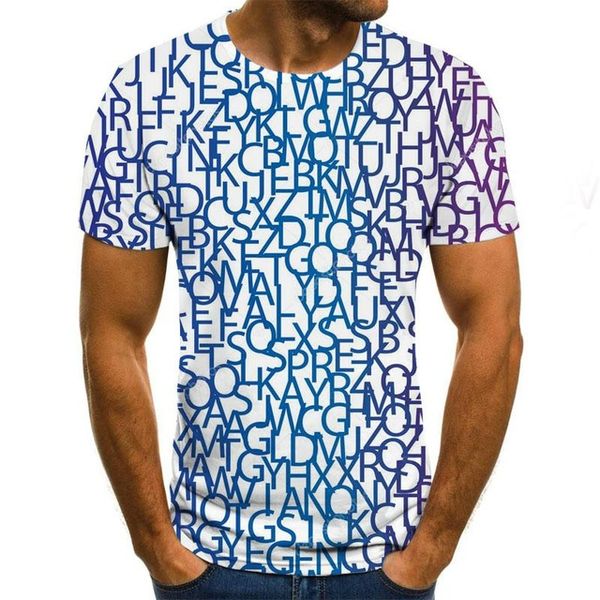 

new letter men 3d print shirts graphic comics horror men clothing