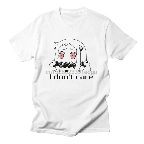 

anime t-shirt men women kantai collection i dont care tshirt white cotton soft tees funny base shirt unisex