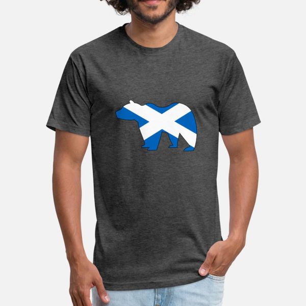 

scottish bear t shirt men personalized cotton crew neck trend fitness comical summer vintage shirt