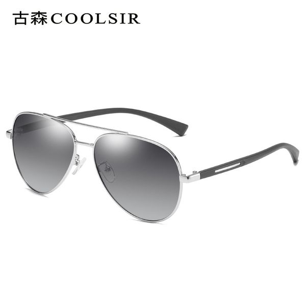 

classic men's sunglasses driving mirror polarized sunglasses 6103, White;black