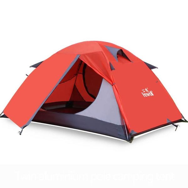 

2 person aluminum pole lightweight camping tent with storage bag