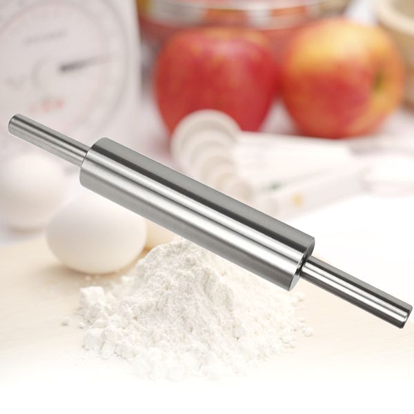 

flour noodle home non stick baking tool stainless steel pastry cake rolling pin