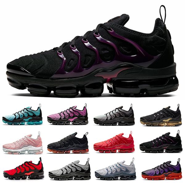 

black blue tn plus rainbow mens running shoes cushion neon grape grey tones men women trainers sports sneakers chaussures zapatos 36-47