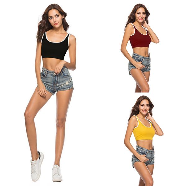

ladies sports bras women tank sleeveless fitness slimming backless workout crop outdoor running yoga sports top, White;black