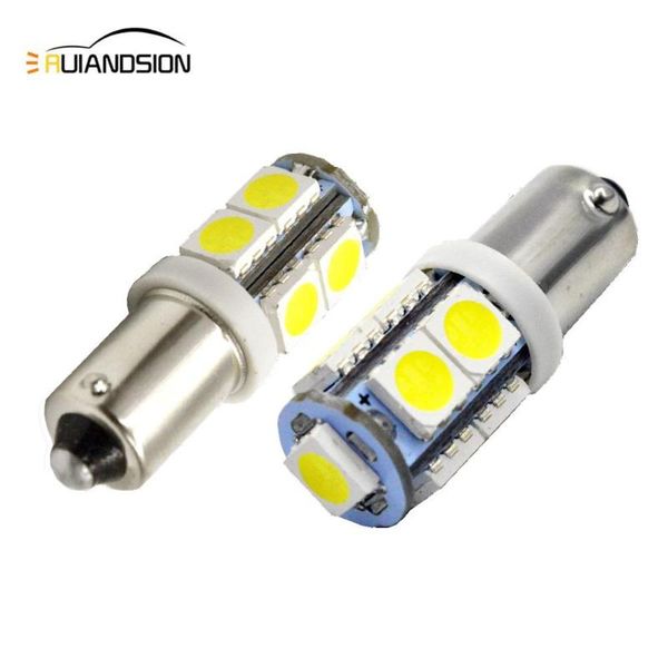 

2x no-polar 270lm car led interior bulbs ba9s t4w bax9s bay9s 9 smd 6v 12v 24v super bright reading reverse light car bulbs