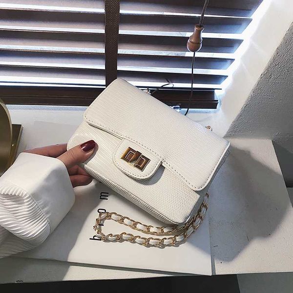 

crocodile pattern square crossbody bag 2020 fashion new quality pu leather women's designer handbag chain shoulder messenger bag