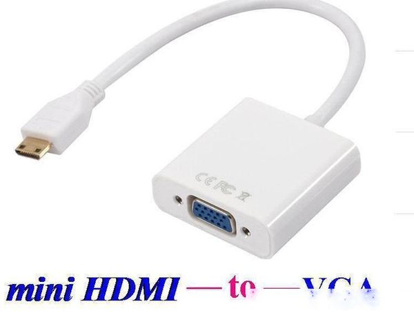 

micro / mini hdmi to vga female video cable cord converter adapter for pc lapmini / micro hdmi to vga cable*500pcs/lot