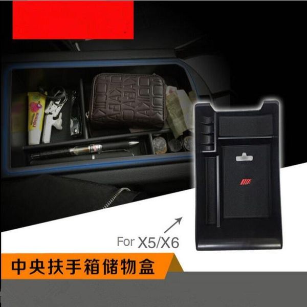 

car armrest box central storage glove box center console coin phone holder container for x4 x3 x5 x6 f15 f16 f25 f26 5gt f07