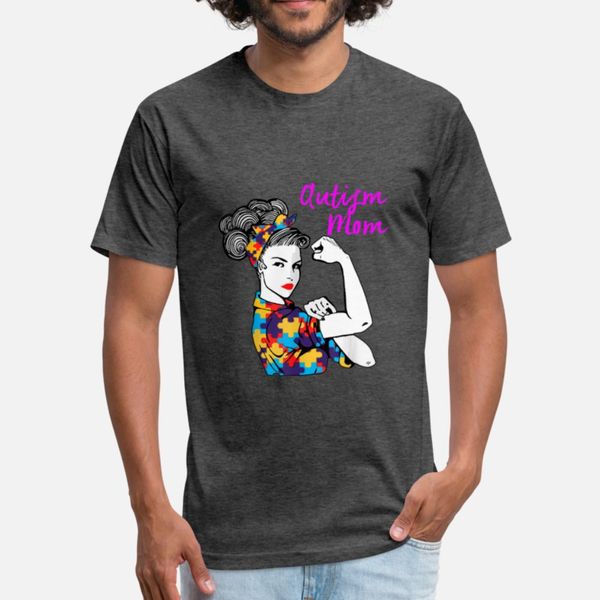

autism mom autism awareness gifts women t shirt men designer 100% cotton round neck leisure cute new fashion spring autumn standard shirt