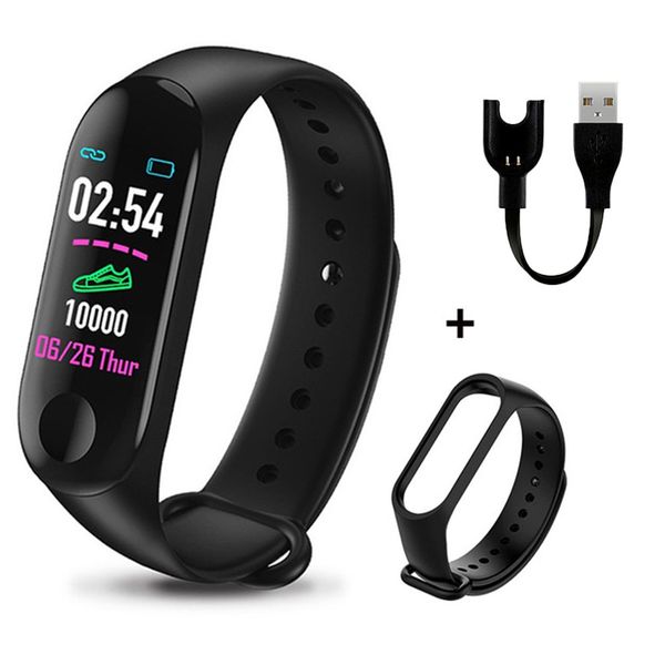 

m3 plus band health wristband waterproof fitness tracker blood pressure heart rate monitor bracelet smart watch men