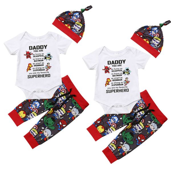 

0-24m newborn baby boys girls clothes set short sleeve romper + pants outfits 2pcs set, White