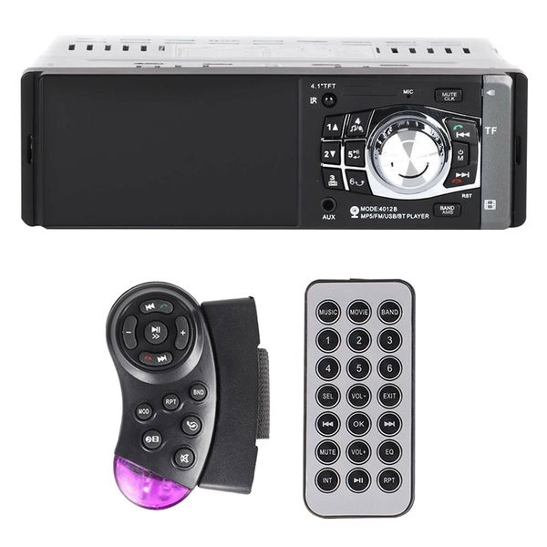 

stereo radio car 4.1 inch mp3 mp5 screen player bluetooth remote + rear camera