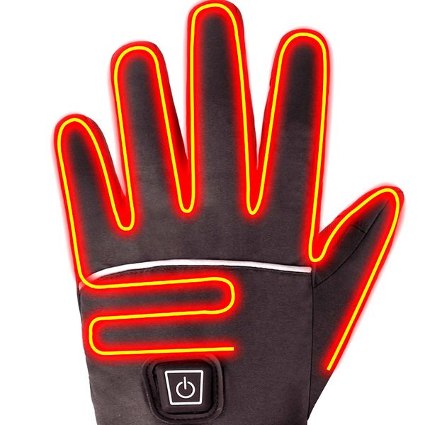 

2019 winter sport rechargeable battery heated gloves, Blue;gray