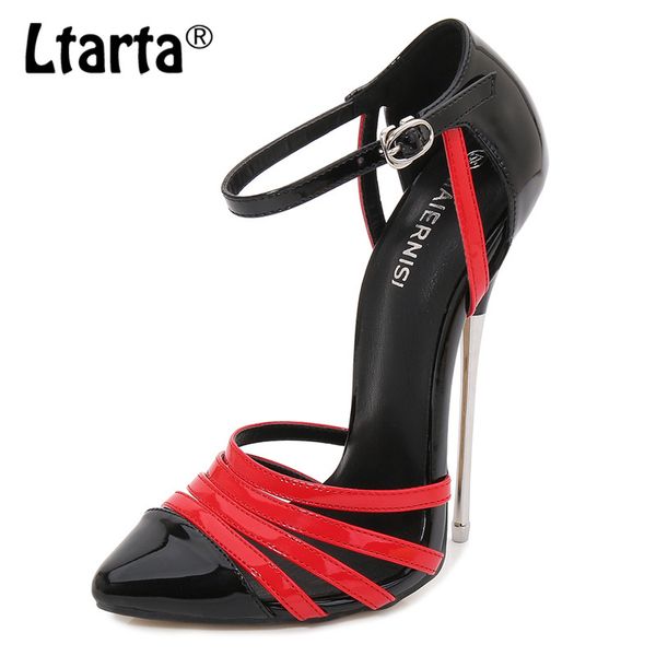 

ltarta design women's fashion supply model thin heeled pointed heel sandals large size for club and party wz-a16-53, Black