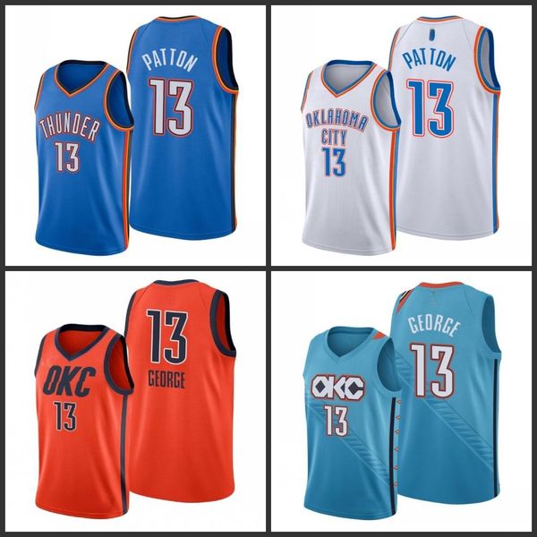 

oklahoma city thunder paul george men city basketball jersey, Black