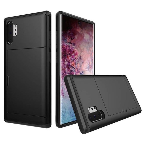 

creative card slot case for samsung galaxy s10 plus 11 colors plating phone holder bracket for samsung note 10 plus