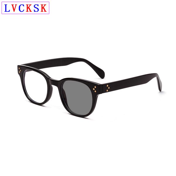 

intelligent pchromic reading glasses magnifier women men travel fishing driving sunglasses retro rivets presbyopic spectacle, White;black
