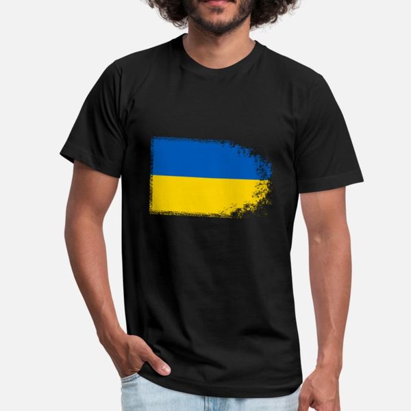 

ukraine flag flag card gift t shirt men designer 100% cotton s-3xl homme famous building spring novelty shirt, White;black