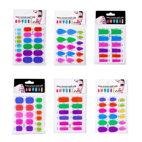 

2pcs/set nail glass fiber cutting extension piece nail sticker excellent and durable lengthened fibre block manicure art, Red;pink