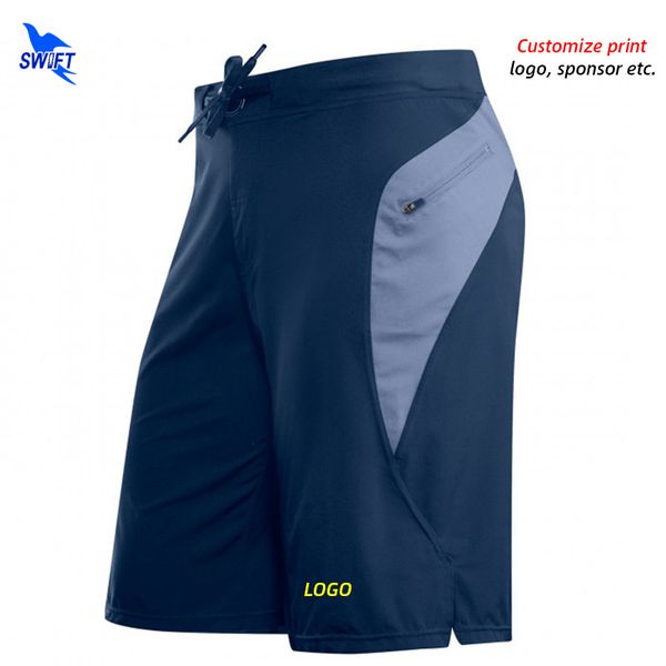 

running shorts 2021 men gym with zipper pocket fitness sport beach board workout quick dry short pants customize, Black;blue