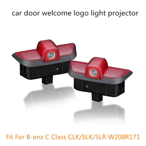 

fit for b-enz c class clk slk slr w208r171 2x car door welcome light led lamp laser ghost shadow projector logo light decorative