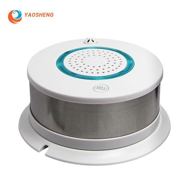 

wifi smoke detector fire alarm system security app control smart home automation wireless smoking smoke generator fire sensor, Black;white