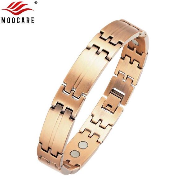 

moocare titanium gold magnetic bracelet health good for men women sleepy magnet hand chain, Black