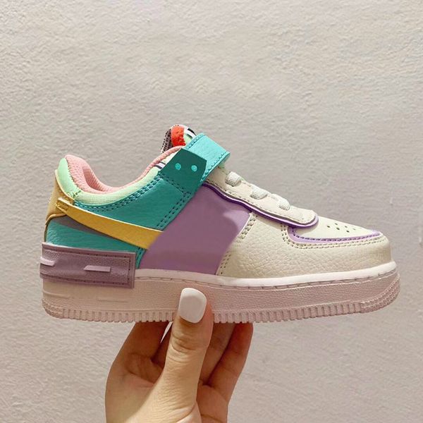 

2020 new cut low shadow air skate children running shoes boy girl youth kid sport sneaker size 26-35, Black