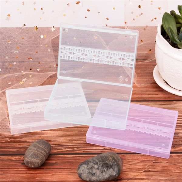 

1pc nail drill bit box transparent sanding drill bit display container empty nail grinding storage box 33g