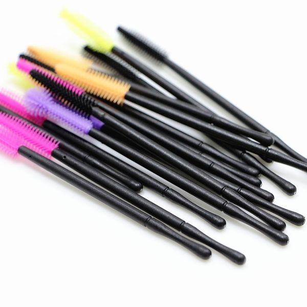 

makeup brushes wholesale 500pcs eyelash extension disposable eyebrow brush mascara wand silicone spoolers eye lashes brow tools