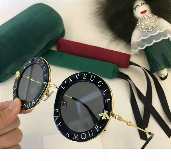 

2017 new 0113 brand designer luxury womens sunglasses women sun glasses 0113s round sunglasses gafas de sol mujer lunette, White;black