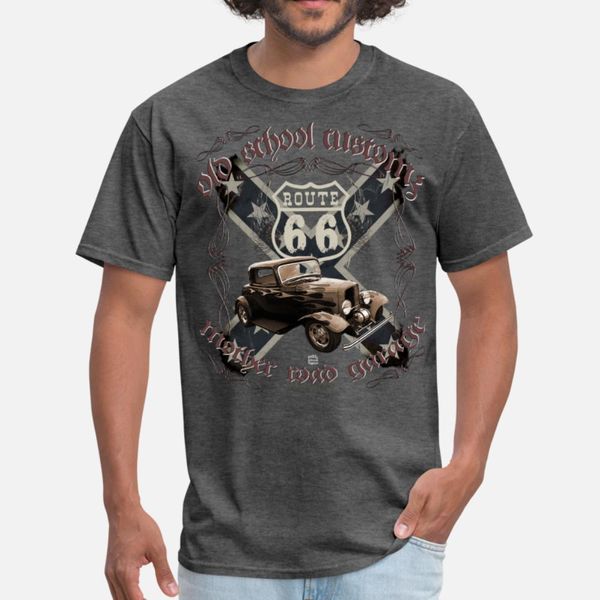 

oldschool customs route 66 road rod rod t shirt men printed 100% cotton round neck letter cute comical summer pictures shirt