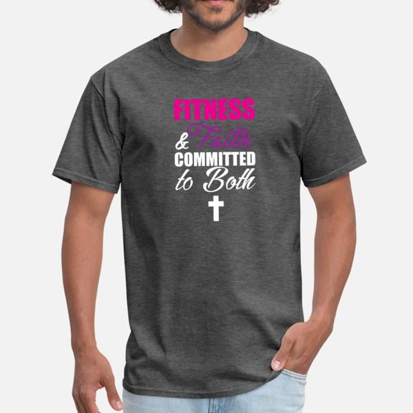 

fitness and faith committed to both married gym t shirt men designer 100% cotton s-xxxl basic solid interesting funny casual summer family
