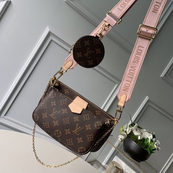 

172-M44813 Top Quality Classic fashion shoulder bag Double Shoulder Bag Messenger Bag Handbag women's handbag leather production